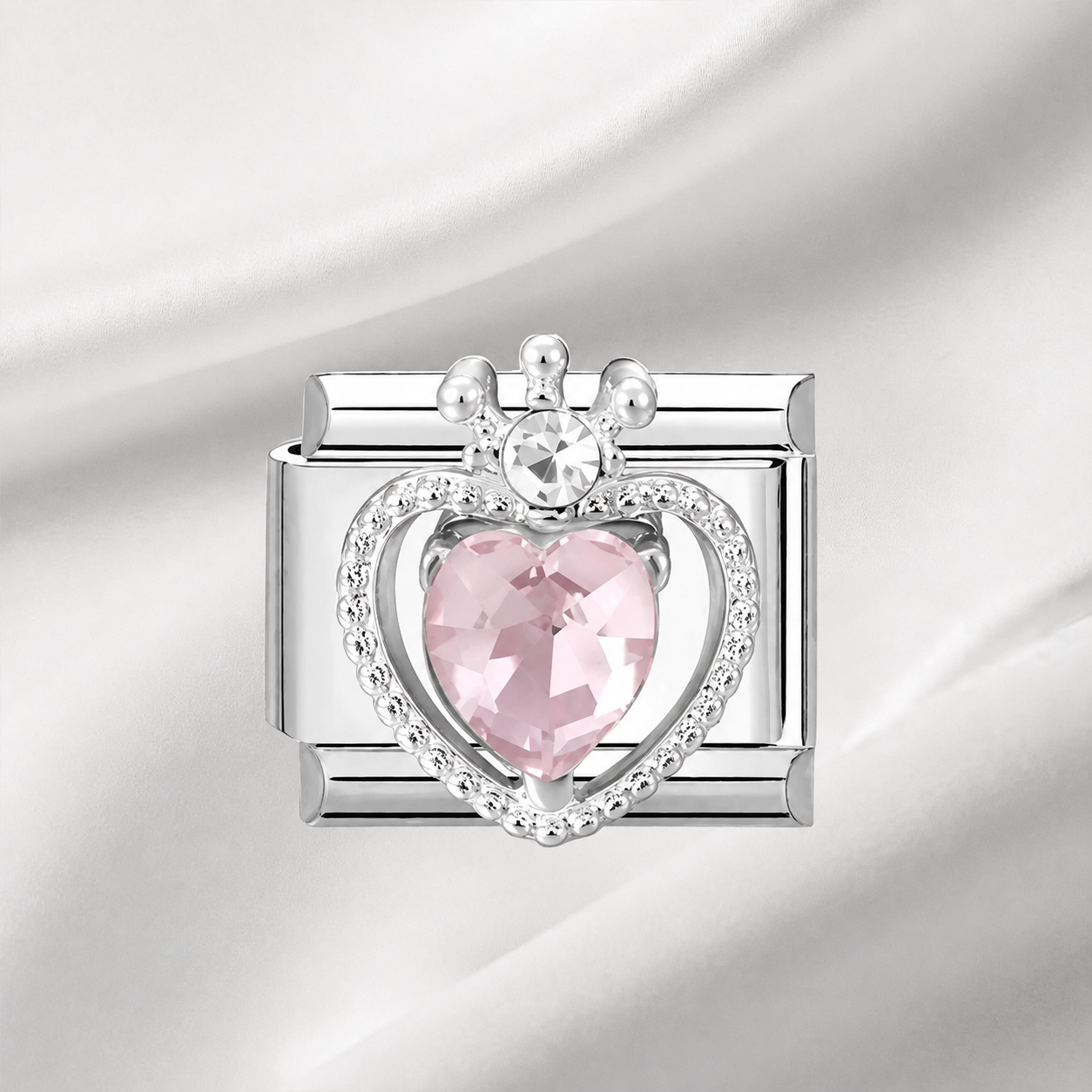 Rose Heart Crown silver